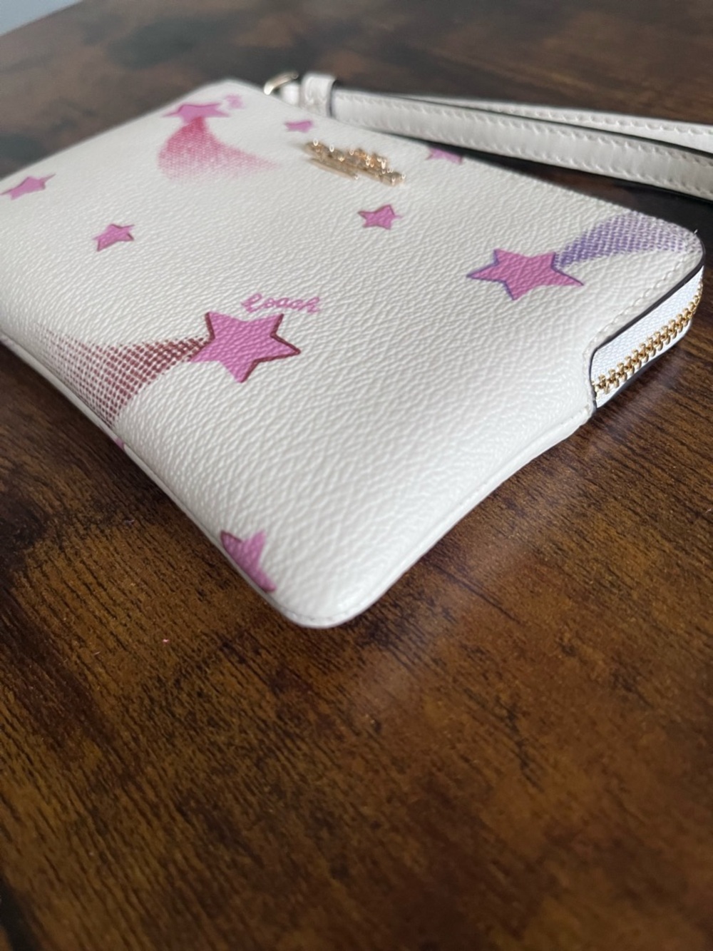 Coach White disco stars Wristlet - Picture 3 of 7